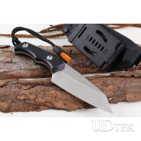 Military version full tang small straight survival knife (sanding) with fire starter UD405162